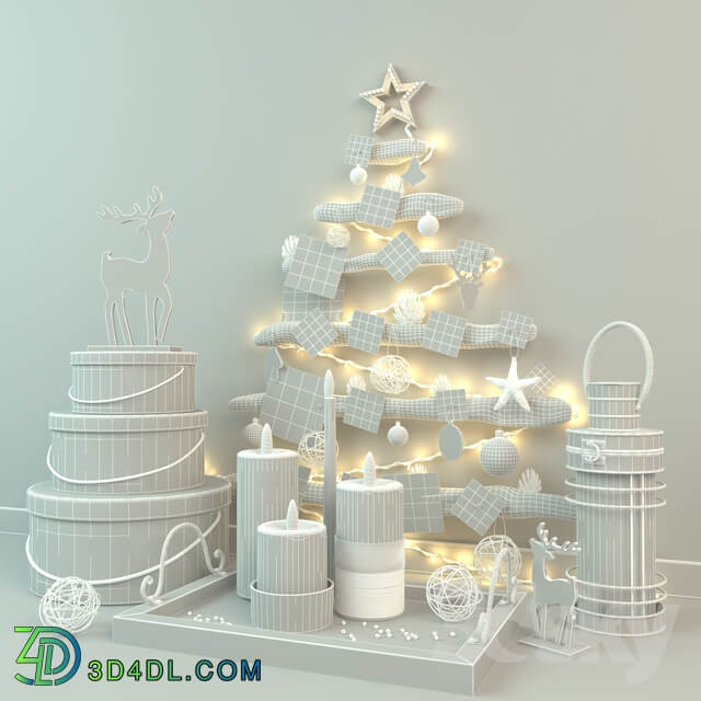 New Year decorative set