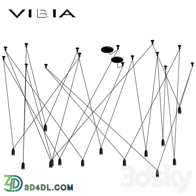 Chandelier MATCH factory Vibia Pendant light 3D Models