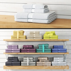 Set of colorful towels 2 3D Models 