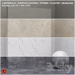 4 materials seamless stone plaster set 14 