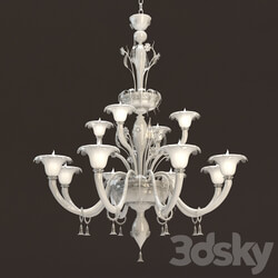 Veneziano 12 Lights Murano Chandelier Pendant light 3D Models 