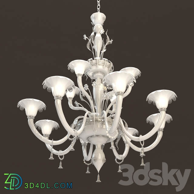 Veneziano 12 Lights Murano Chandelier Pendant light 3D Models