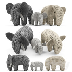 Knitted Elephants Toys 