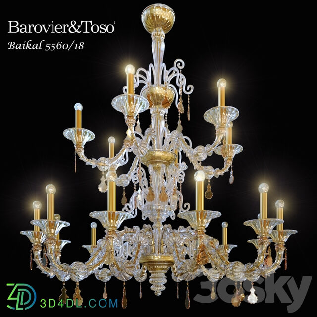 chandelier Barovier Toso Baikal 5560 18 Pendant light 3D Models