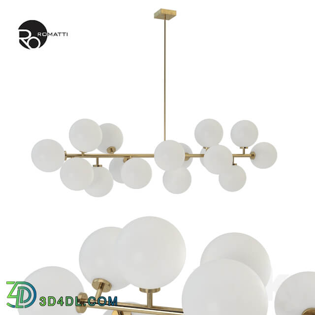 Chandelier Inflora 16 plafonds Pendant light 3D Models