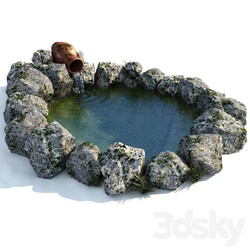 Decorative garden pond 3D Models 