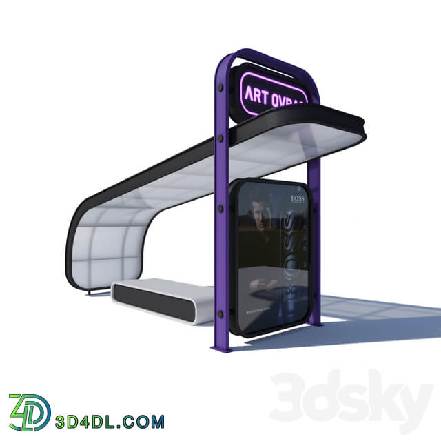 Bus stop 2 3D Models