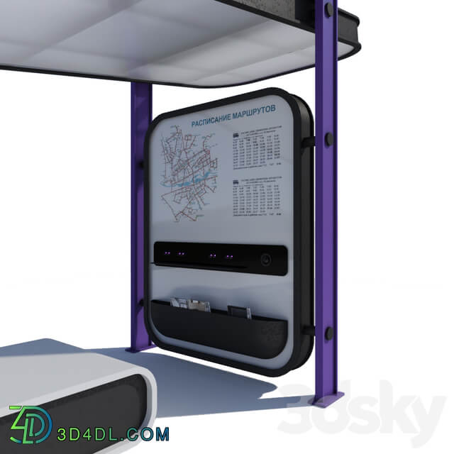 Bus stop 2 3D Models