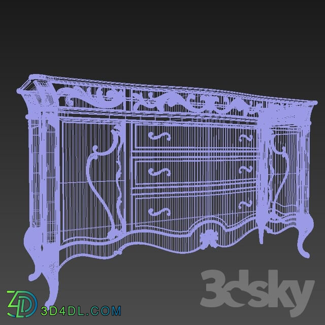 Sideboard Chest of drawer Chest of drawers Platine de Royale Champagne 09007 201