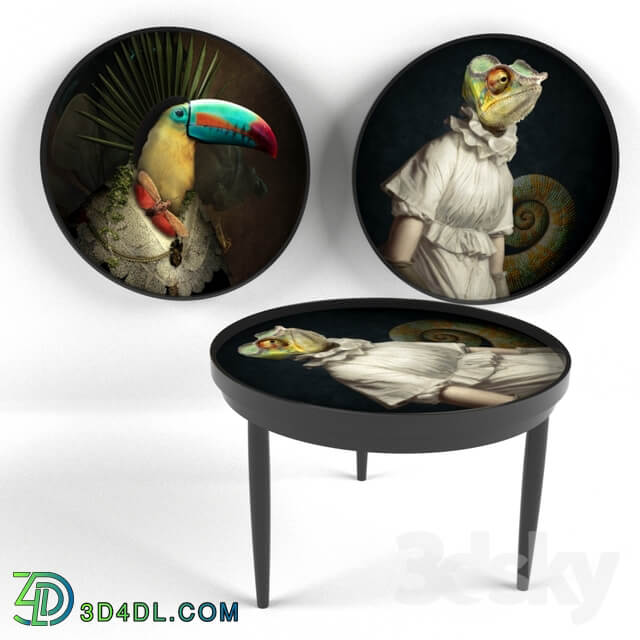 DIXIT coffee table salver wall picture