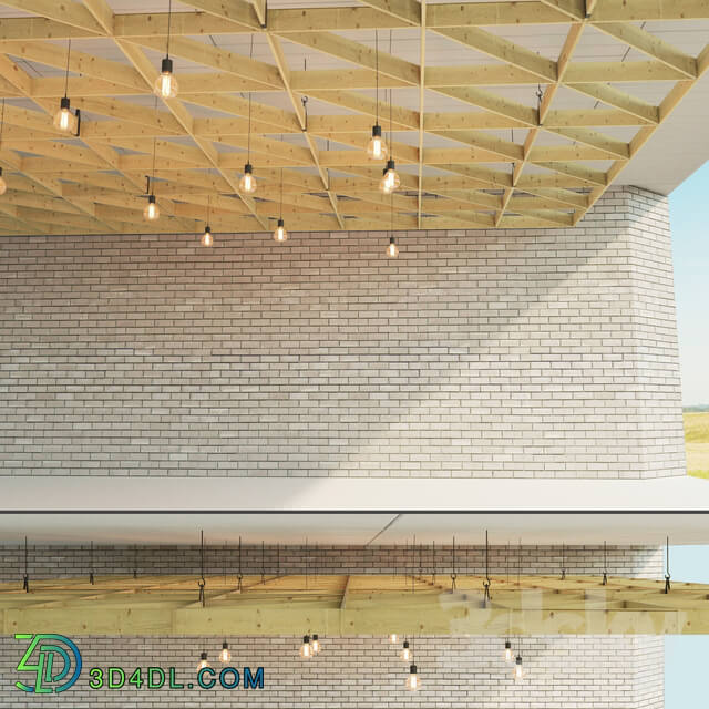 Miscellaneous Wooden suspended ceiling