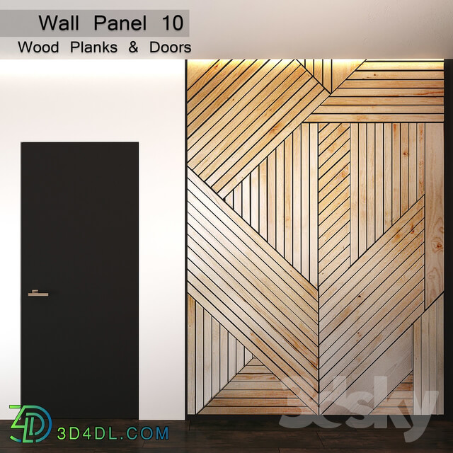 Wall Panel 10. Wood Planks Doors