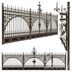 Forged gate wickets and fences N2 3D Models 