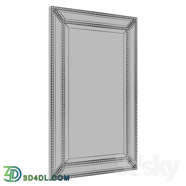 Beveled Beaded Accent Wall Mirror