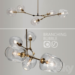 Branching bubble 5 lamps Pendant light 3D Models 