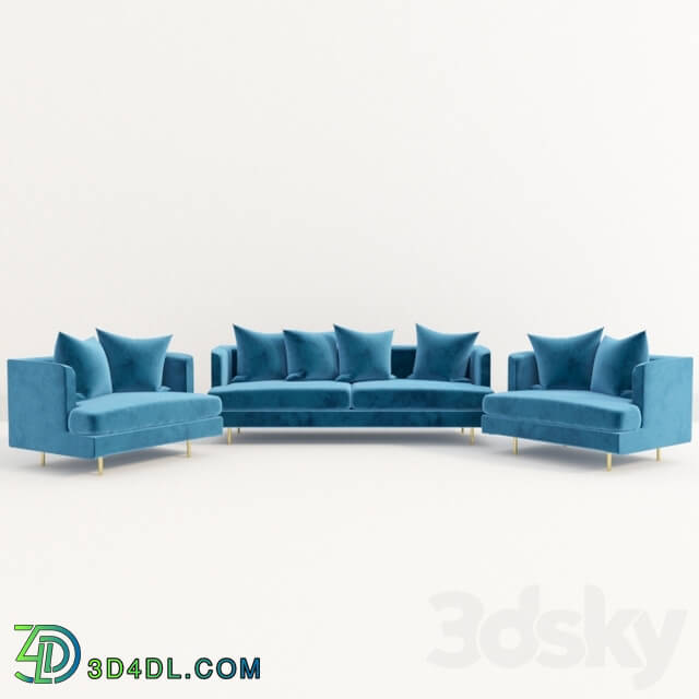 Gus Modern Margot Sofa Velvet Midnight 3D Models