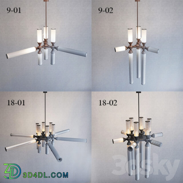 Chandeliers Roll Hill collections Castle Pendant light 3D Models