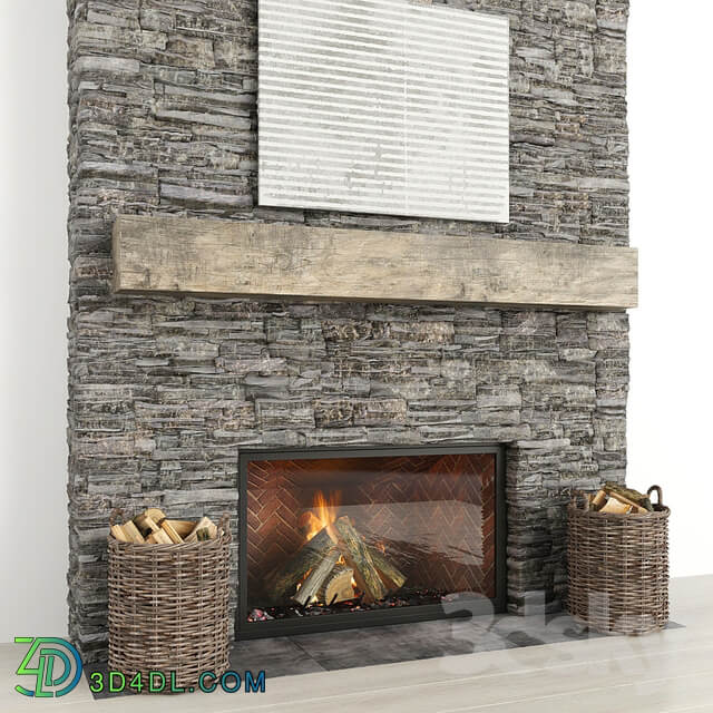 Stone fireplace 22