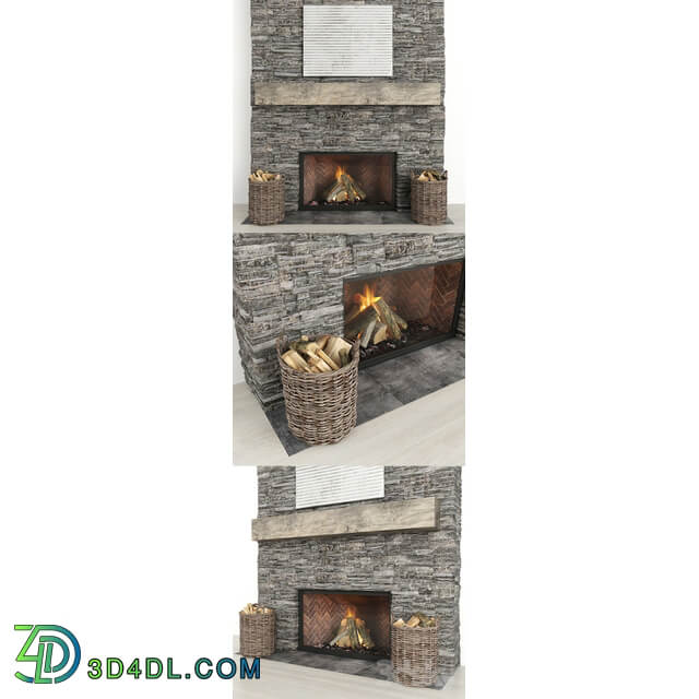 Stone fireplace 22