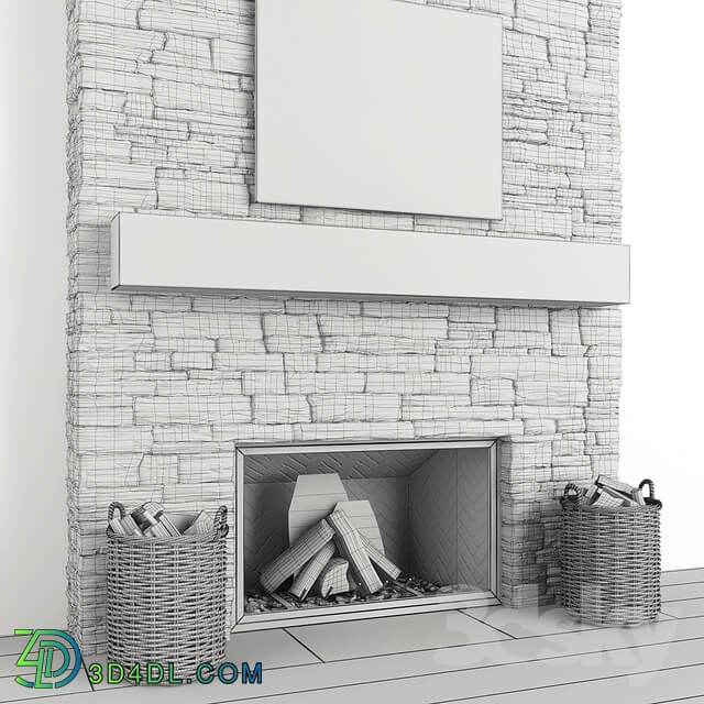 Stone fireplace 22