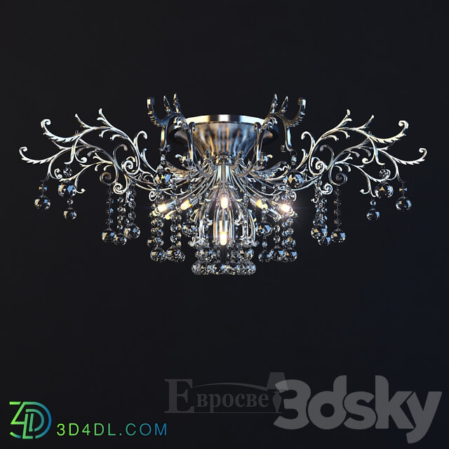 Asfour chandelier EVROSVET 0022 Ceiling lamp 3D Models