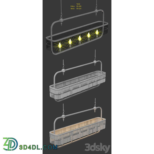 Chandelier Montreal by Vips And Friends Pendant light 3D Models