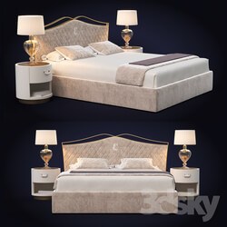 Bed Cantori set. Valentino Patrizia Lamp. 