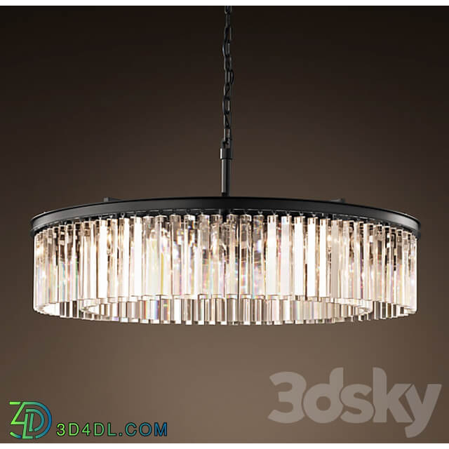 RH YS CLEAR GLASS PRISM ROUND CHANDELIER 43 Pendant light 3D Models