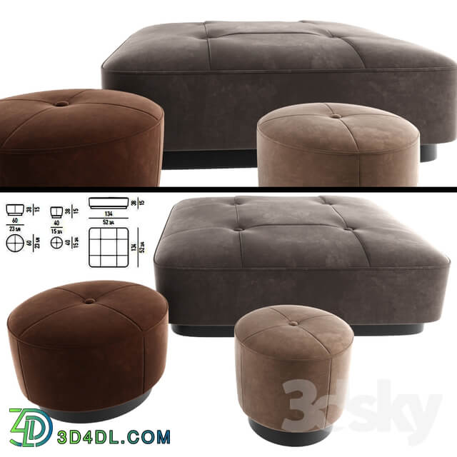 Minnoti Jacques Poufs Velvet