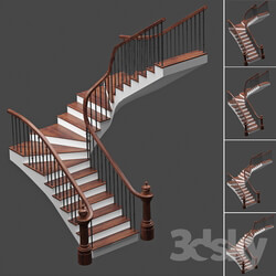 Set of stairs with 4 style 