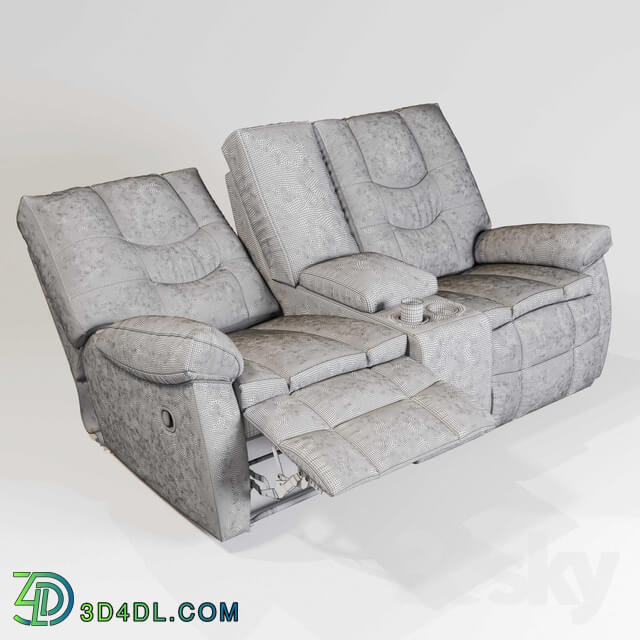 Burgett Espresso Glider Power Reclining Loveseat w Console