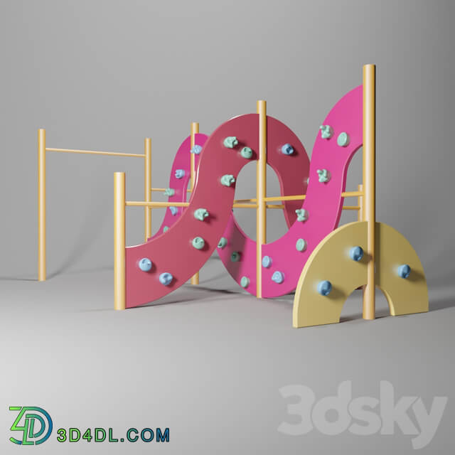 Childrens outdoor climbing wall The Fifth Element 3D Models