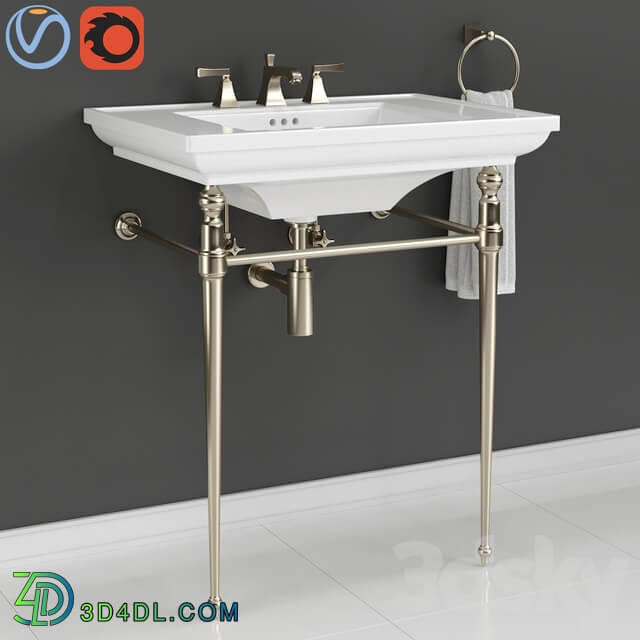 KOHLER Memoirs Console Table Bathroom Sink 3D Models