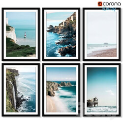 A series of posters with marine attractions. 