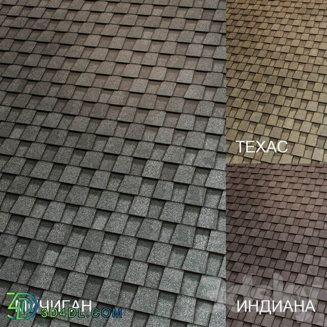 Shingles SHINGLAS Country 02 TECHNONICOL 3D Models