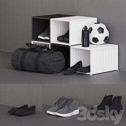 Spanst Shoes Boxes Footwear 3D Models 