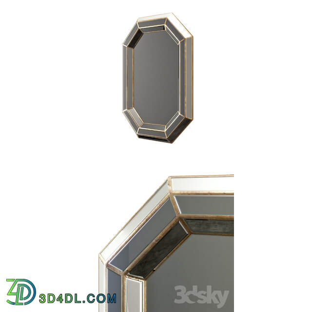 Surya gordon champagne wall mirror