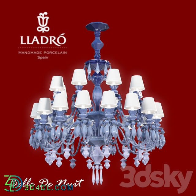 Chandelier Belle De Nuit factory LLADRO Pendant light 3D Models