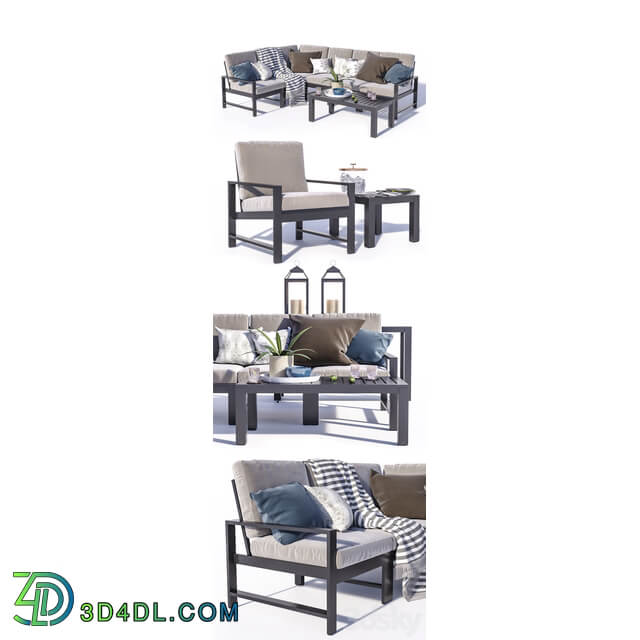 Indio Metal Outdoor Furniture Set 2 Other 3D Models