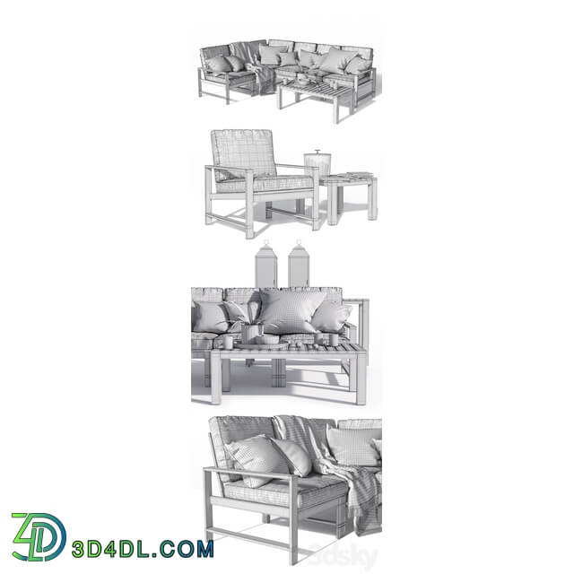 Indio Metal Outdoor Furniture Set 2 Other 3D Models