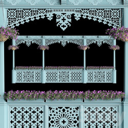 Georgian balcony with flowers Other 3D Models 