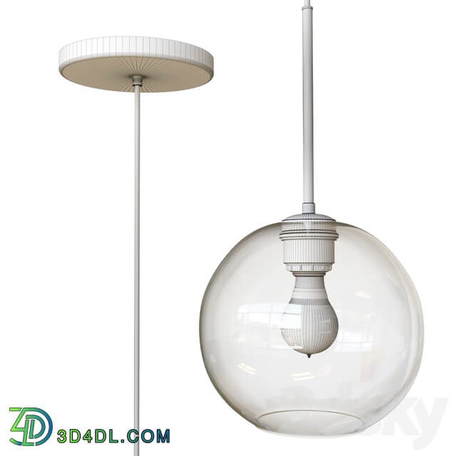 Sculptural Glass Globe Pendant small Pendant light 3D Models