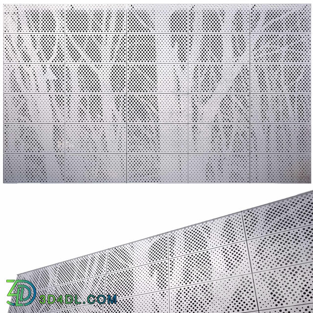 perforated metal panel N7 3D Models