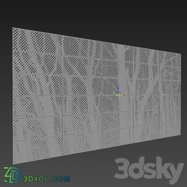 perforated metal panel N7 3D Models