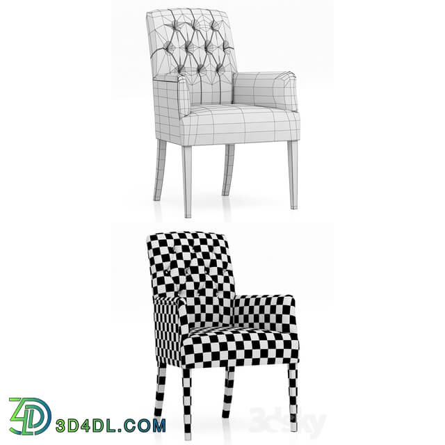 Dantone Home Chair with armrests Bordeaux 2 with a capitone