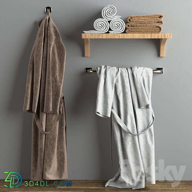 Bathrobes and towels