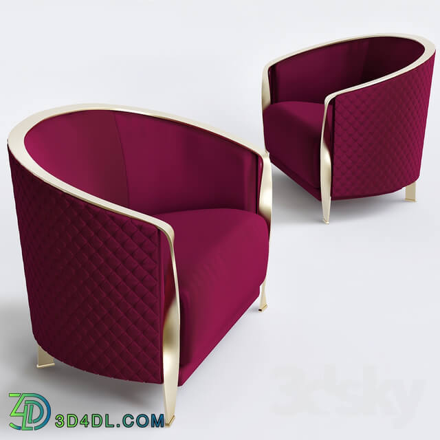 Armchair Rugiano Furniture Nella Vetrina Red