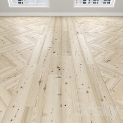 Wood Parquet Larch is white 3 types. Christmas tree linear chevron. 