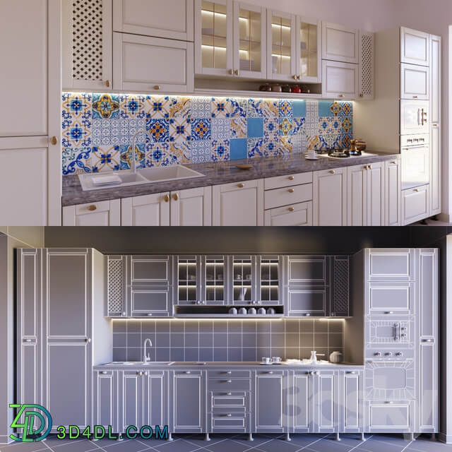 Kitchen Kitchen with majolica