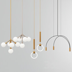 Collection of Pendant Lights Pendant light 3D Models 